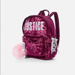 Maron velvet mini backpack!